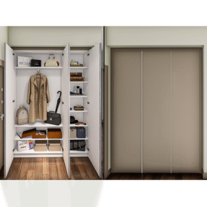 V10S-Vestiyer-Üç PVC Kaplı Kapaklı-9 Raflı